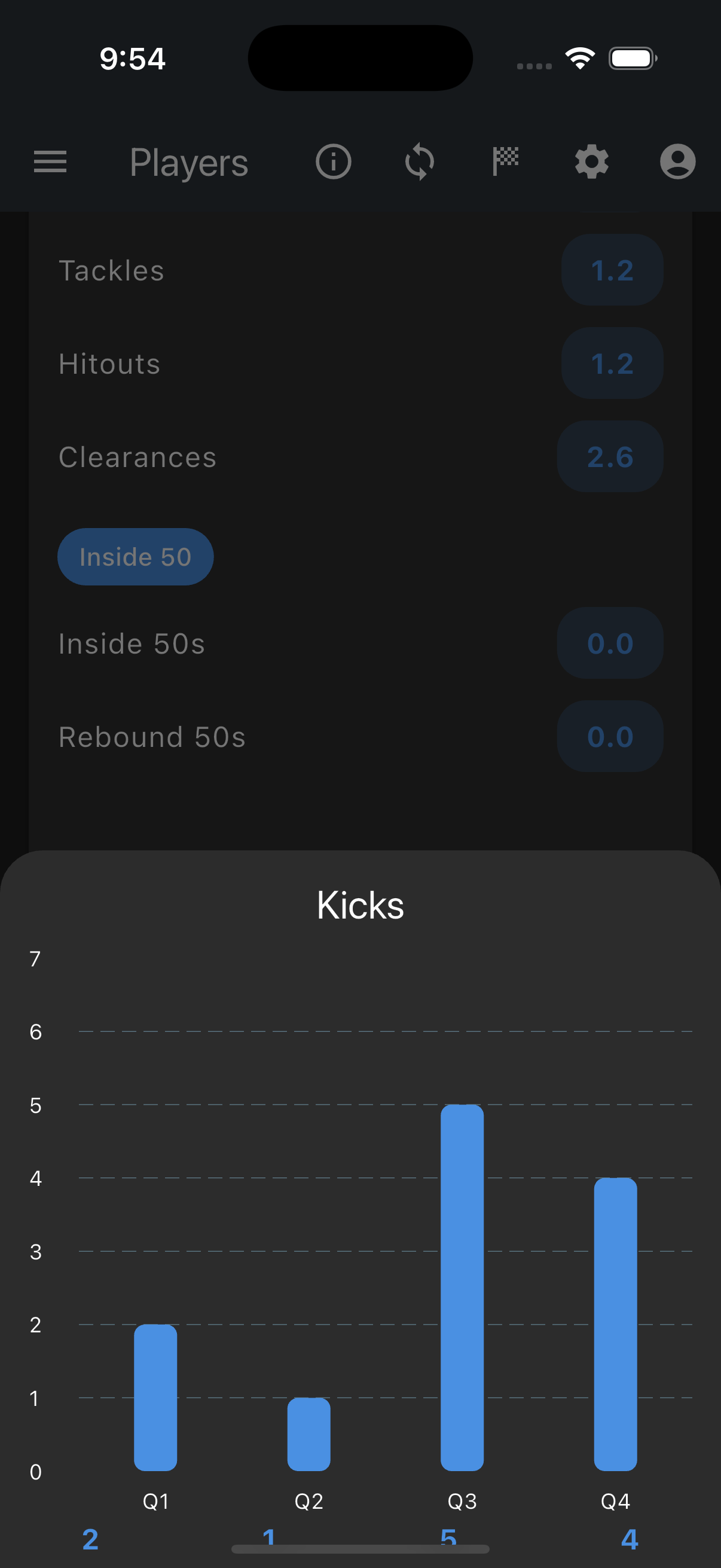 TrackStats App Screenshot